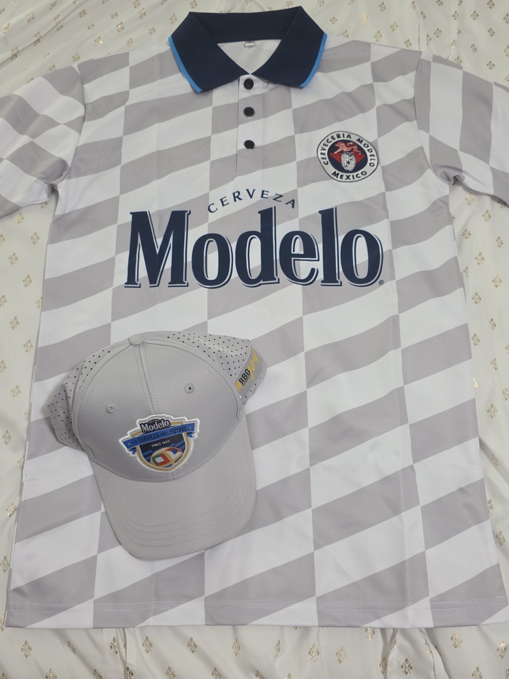 NWT World Cup Soccer Futbol Polo Shirt with Matching Cap Hat Modelo Branded MEX